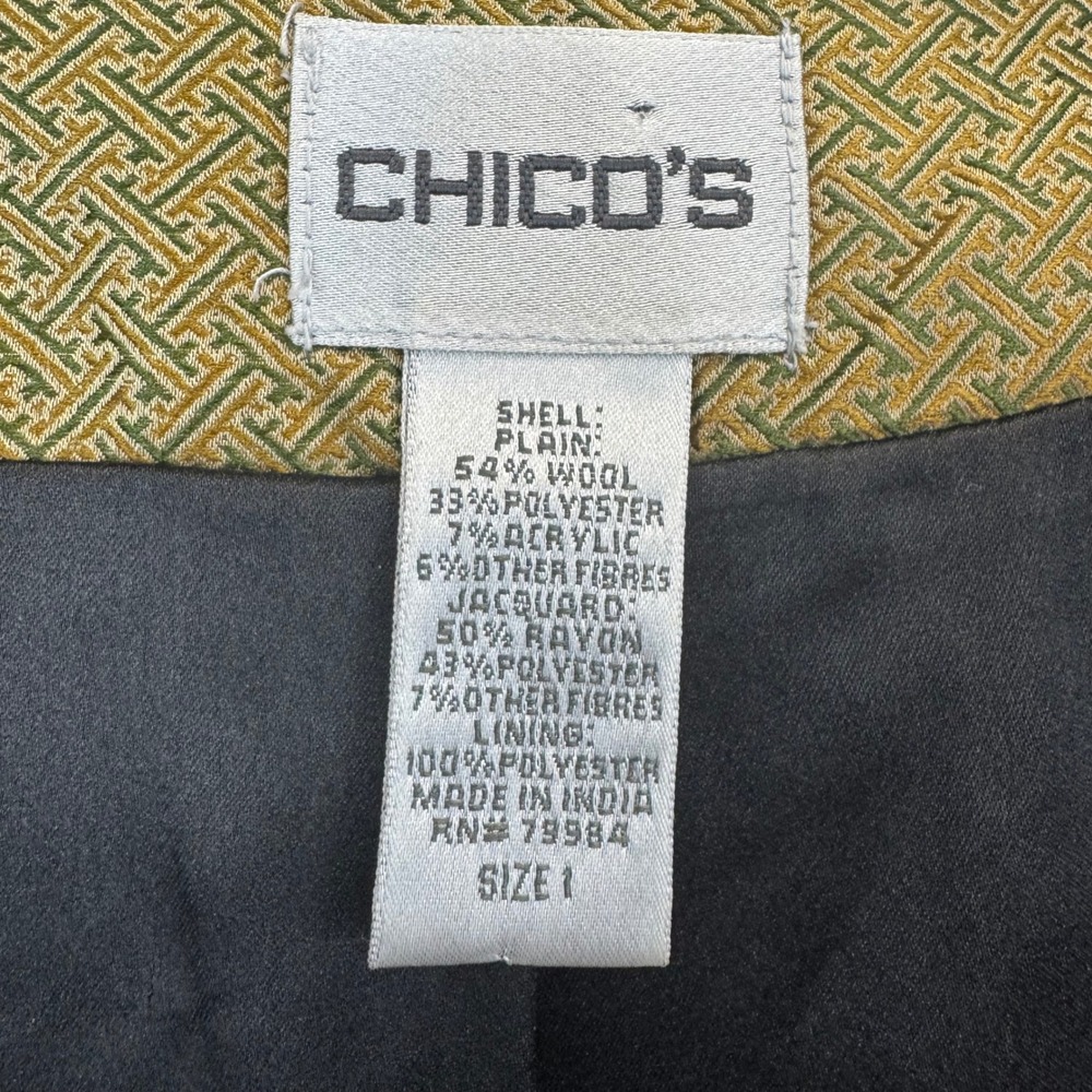 Chico's Beaded Patchwork Vest Wool Blend Embroide… - image 3